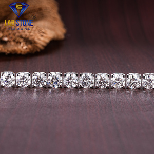IGI Certified 26 TDW Pulsera de tenis de diamante de corte redondo Oro blanco de 18 quilates Estilo clásico Acabado en rodio Fiesta de boda perfecta - Product Image 4