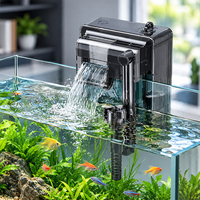 Filtre d'aquarium alimenté par USB, filtre à suspendre pour aquarium, pompe de circulation d'eau à débit réglable pour aquariums d'eau douce
