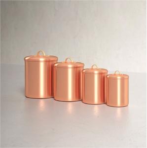 Ensemble de 3 petits conteneurs de stockage galvanisés élégants et durables, idéaux pour l'affichage de cadeaux et les utilisations de cuisine à domicile en Inde. - Product Image 5