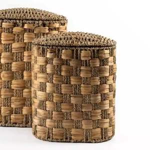 Panier de jacinthe d'eau en gros fait à la main léger durable panier décoratif écologique pour l'organisation du salon - Product Image 1