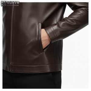 Veste de baseball bouffante personnalisée de haute qualité pour hommes hiver manches longues avec broderie décoration veste en cuir Blouson aviateur - Product Image 5