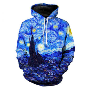 2024 nouveauté haute qualité hommes sweats à capuche personnalisé Sublimation polaire épais 3D imprimé motif ODM en gros pas cher hiver - Product Image 1
