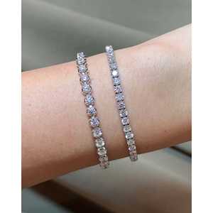 Pulsera de Diamantes Minimalista de 0.10 CT para Mujer, Joyería Fina Delicada y Elegante, Regalo, Pulsera de Diamantes Reales - Product Image 4