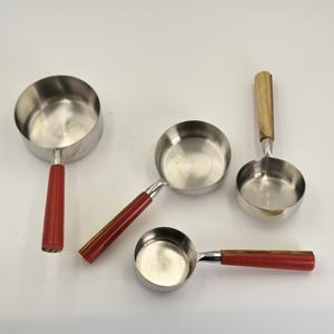 Juego de 4 Tazas y Cucharas Medidoras de Resina Premium con Mango de Acero Inoxidable, Aptas para Lavavajillas, Herramientas de Repostería para Cocina Moderna - Product Image 1