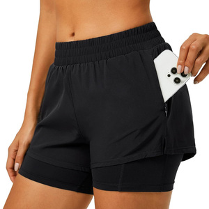 Short d'entraînement de gym pour femmes 2 en 1 design respirant vêtements de fitness et de course d'été avec service personnalisé OEM et support de marque privée - Product Image 5