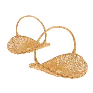 Panier décoratif à fleurs en rotin Panier de fruits vintage en rotin fabriqué à la main au Vietnam, idéal pour la décoration de thèmes romantiques - Product Image 1