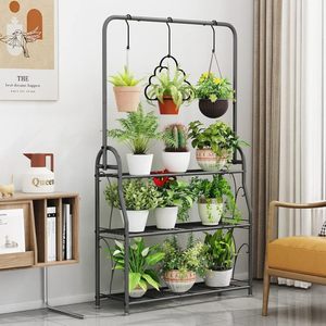 Soporte <span class=keywords><strong>para</strong></span> <span class=keywords><strong>plantas</strong></span> de esquina de 3 niveles <span class=keywords><strong>para</strong></span> interiores y exteriores, estante colgante <span class=keywords><strong>para</strong></span> <span class=keywords><strong>plantas</strong></span>, soportes de flores de Metal <span class=keywords><strong>para</strong></span> sala de estar, balcón y jardín - Product Image 1