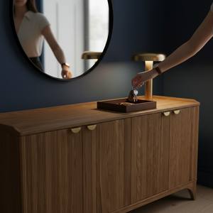 Aparador con Patas de Pilar, Color Marrón, Diseño Dinámico y Moderno - Product Image 5