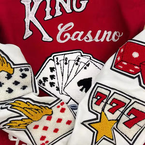 Personalizado de los hombres Letterman Varsity chaquetas cálidas de invierno de béisbol Bomber mangas de cuero Chenille bordado Logo tela Varsity - Product Image 3