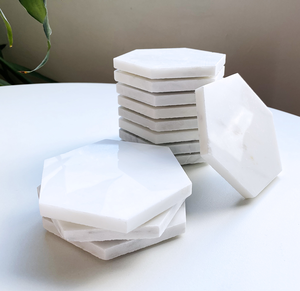 Tasse en marbre caboteur forme hexagonale artisanat cadeaux de mariage pour boissons tasse caboteur supports maison cuisine utilisation - Product Image 1