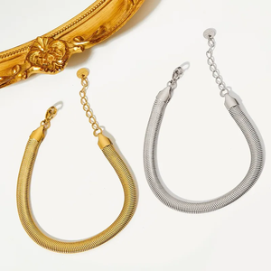 304ชุบทอง16K กำไลข้อมือทองคำสีขาวพร้อมพลอยเทียมสไตล์เรียบง่ายกำไลแฟชั่นจำนวนมาก - Product Image 3