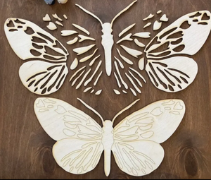 Viet Fargimex mariposa de madera ecológica hecha a mano decoración DIY personalizada para el hogar o el juego creativo de los niños - Product Image 4