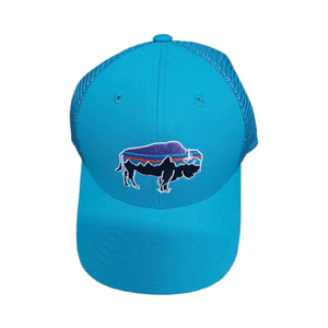 Chapeau de camionneur en coton bleu léger avec dos en maille design requin-Respirant et confortable pour l'extérieur - Product Image 3