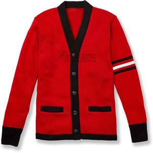 Cardigan pull hommes vêtements sororité et fraternité collège et université coton laine rayé hiver respirant chandails 2024 - Product Image 1