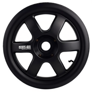 Black <b>Plastic</b> Bicycle <b>Wheel</b> 75 mm Diameter 50 kg Load Capacity 10 mm Axle 26 mm Hub Length BS Rollers Spare <b>Wheel</b> - Product Image 3