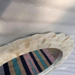 Espejo de pared con incrustaciones de hueso Art Deco hecho a mano para pared para decoración de boda Característica Diseño hecho a mano por Crescent Crafts - Product Image 2