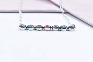 Hecho a mano 18 pulgadas cadena ajustable plata esterlina encantos collar único Rosa Dalia turquesa racimo chapado en oro bisel - Product Image 4