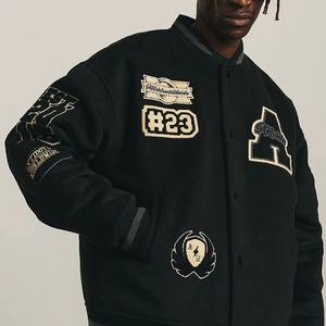 Personnalisé Nouveaux Hommes Laine Corps En Cuir Manches Brodé Chenille Patches Varsity Jacket Letterman Baseball College Jacket - Product Image 2