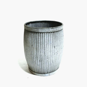 Aged Galvanized Hotel <b>Dustbin</b> - Product Image 4