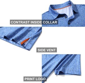 Camisas Casuales para Hombre de Alta Calidad a Precio de Fábrica OEM, Tejidas, de Manga Corta, Secado Rápido, Transpirables, Bordadas, Personalizadas al por Mayor - Product Image 4