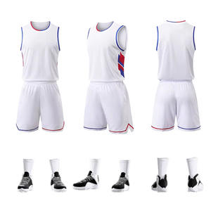 Uniforme de basket-ball réversible 100% polyester personnalisable pour hommes ensemble d'entraînement respirant personnalisé vêtements de sport de basket-ball - Product Image 1