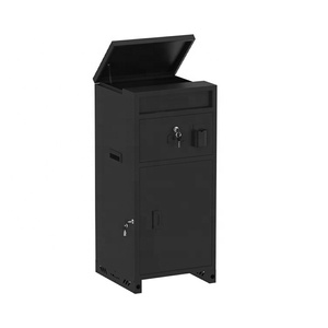 Anti-Theft Lockable Parcel Locker Mail Safe Floor Metal Drop Slot Letter <strong>Post</strong> <strong>Box</strong> for Porch <strong>House</strong> Curbside - Product Image 4