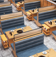 Cloisons de table de restaurant, séparateurs de café, séparations de sièges, cloisons en acier inoxydable 304, écrans en verre et en métal