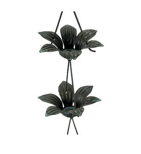 Chaîne de pluie moderne en métal galvanisé de conception supérieure en forme de carré de fleur pour les accessoires extérieurs de jardin décoratifs - Product Image 2