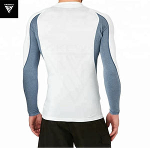 Venta directa de fábrica por encargo de peso ligero sólido blanco gris Color Rash Guard Venta caliente MMA Rush Guard Sportswear Rash Guards - Product Image 2