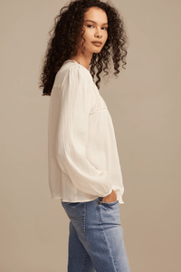 Blusa campesina de algodón de estilo Simple Vintage, detalle de puño elástico, Material de viscosa transpirable, borla de suministro ODM - Product Image 3