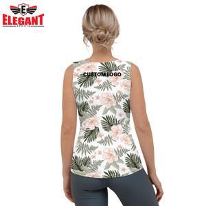 Nueva llegada mujeres Casual Fitness Tank Top transpirable tela suave con logotipo personalizado sublimación impresión venta al por mayor tasa camiseta sin mangas - Product Image 3