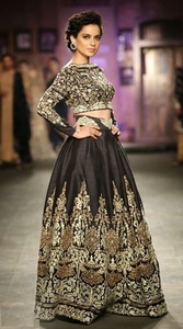 TRENDY--DESIGNER ของอินเดีย/ปากีสถาน KOTI กับ LEHENGA ชุดเจ้าสาวประดับประดา DABKA,หินลูกปัดแก้วทำงานสำหรับงานแต่งงาน @ 2022 - Product Image 2