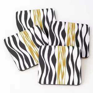 Posavasos con estampado de esmalte de madera personalizado para decoración de mesa de cocina del hogar, posavasos para bebidas, té, café, cerveza, logotipo de impresión personalizado - Product Image 5