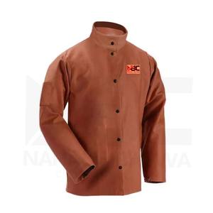 Vestes résistantes de soudure de sécurité de preuve de feu de la chaleur résistante d'étincelle de travail industriel en cuir Équipement de protection personnel - Product Image 1