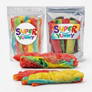 Custom Wholesale <strong>Freeze</strong> <strong>Dried</strong> Dehydrated Gummy Rings Assorted Fruit Flavored Crunchy Candy Bulk Source Factory - Product Image 1