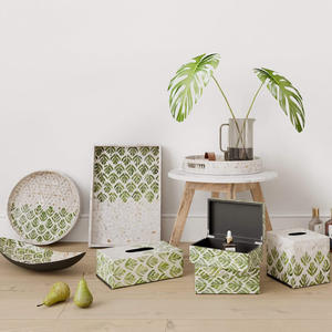 Venta al por mayor de Vietnam, caja de pañuelos con Incrustaciones de nácar rústica, colección de primavera para exhibición del hogar para decoraciones - Product Image 6