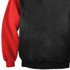 Unisex High Quality Red Arm Black Body Sorority Sweatshirt Custom Oversized <b>Hoodie</b> with Full Sleeves Printed for Winter Women - Product Image 4