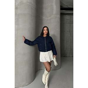 <b>Elasticated</b> Bomber Jacket 6198 - Slap-style Navy Blue - Product Image 1