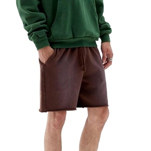 Shorts Homme Personnalisés en Gros, Effet Délavé Acide, Qualité Supérieure, Coupe Oversize, en Molleton Bouclette Vintage, Modèle 2026 - Product Image 1