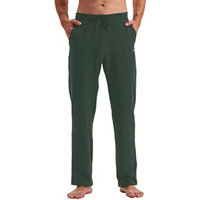 OEM – pantalon de survêtement de Yoga en coton pour hommes, pantalon d'exercice à fond ouvert, pantalon de détente athlétique, pantalon de survêtement ample avec poches