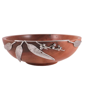 Admirable bol de service en bois fait à la main avec poignée en argent Design poli pour un usage domestique pour servir la salade à un prix raisonnable - Product Image 3