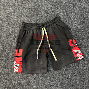 Shorts de sport pour hommes, lavés, logo personnalisé, respirants, séchage rapide, matière en coton, prix de gros, shorts pour hommes personnalisés - Product Image 1