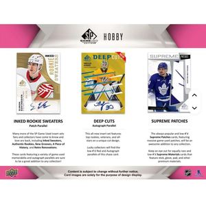 Nouvel arrivage : Grossiste de boîtes de collection de cartes de hockey Upper Deck SP Game Used 2023-24 au prix de gros - Product Image 4