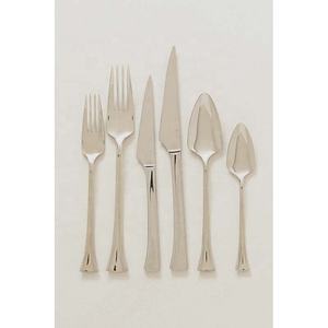 Logo de couleur personnalisé en acier inoxydable, nouveau Design élégant, couverts élégants, cuillère martelée, fourchette, ensemble de couverts en or - Product Image 1