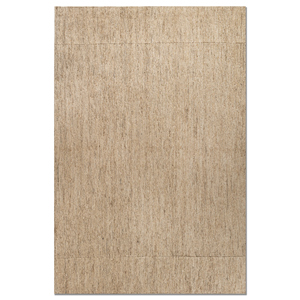 พรมปูพื้นสีเบจน้ำตาล ทำด้วยมือจากเส้นใยป่านปอ ทอแบบเรียบ ลายเส้นตรง รูปทรงสี่เหลี่ยมผืนผ้า ลายต่อกันแบบจิ๊กซอว์ สำหรับใช้ในบ้านและทางเดิน-PKJT-110 - Product Image 1