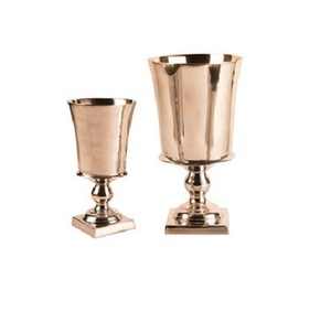 Jarrón de latón hecho a mano con diseño único de metal dorado para centro de mesa de boda, Decoración de mesa, recepción de Hotel, dormitorio, chapado en cobre - Product Image 6