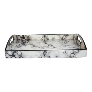 Nouvelle Arrivée - Plateau de Service en Marbre Style Américain Écologique pour Mariage, Vente Chaude, Nouveau Design Fait Main, Vente en Gros - Product Image 5