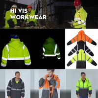 Chaqueta de Trabajo de Seguridad de Alta Visibilidad Fluorescente Reflectante de Algodón Transpirable Personalizada al por Mayor