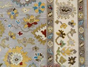 Alfombra Turca Oushak Vintage Exquisita, Hecha a Mano con Lana, de Pelo Alto, de 5x8-9x12 pies, Duradera, Lavable, Antideslizante, para Uso en el Hogar - Product Image 6