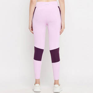 Legging de poliéster Spandex para mujer, tamaño regular de secado rápido con diseño de sublimación de logotipo de cintura media, Económico - Product Image 4